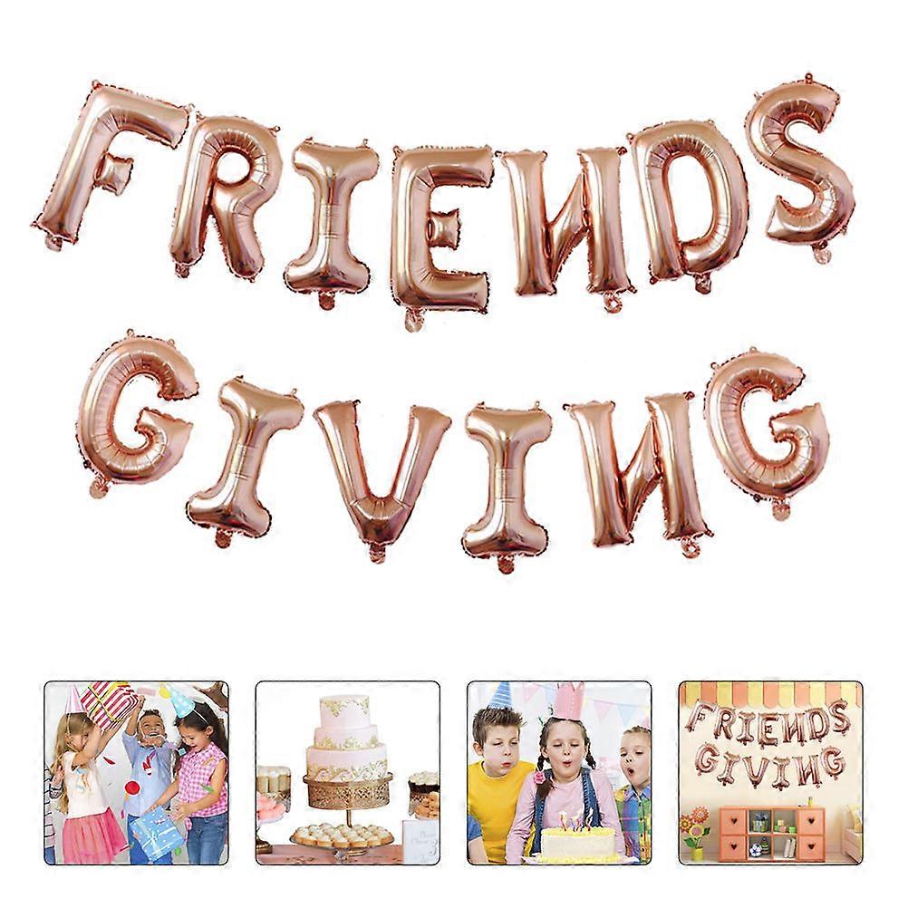 Round Foil Balloons Aluminium Foil Balloon Photography Enthusiasts Thanksgiving Theme 16in Rose Gold 1Set