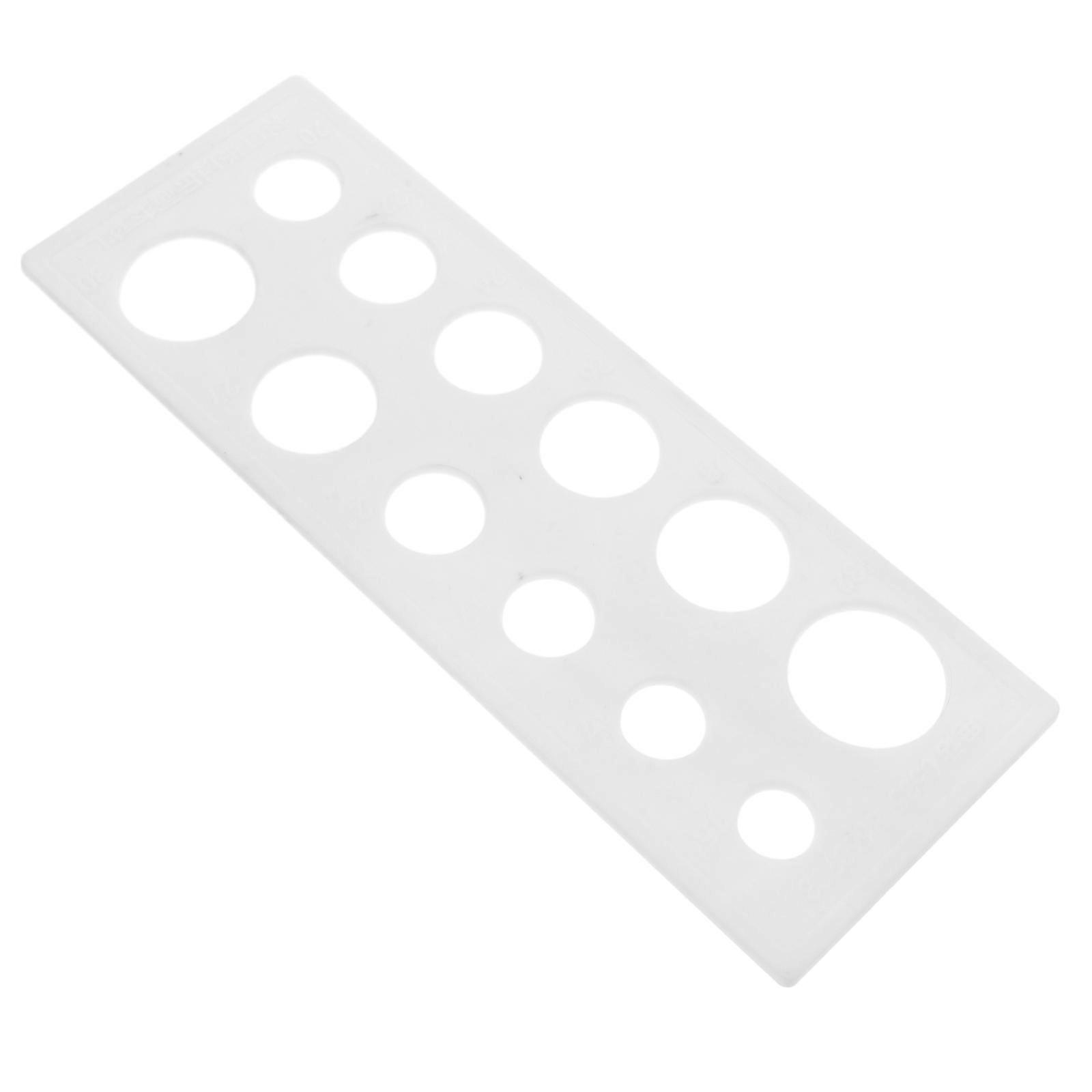 Fruit Diameter Measuring Ruler Practical Plastic For Citrus Business Occasions 9.3 3.3 0.2in 1Set