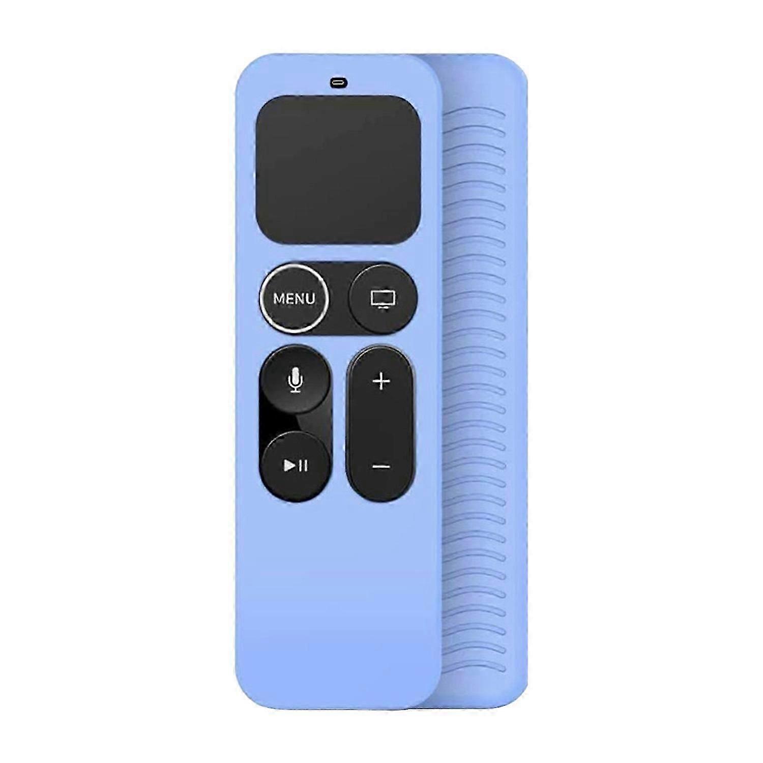 Y10 Soft Silicone Anti-drop Remote Controller Protective Case Cover for Apple TV 4K 4th/5th - Blue