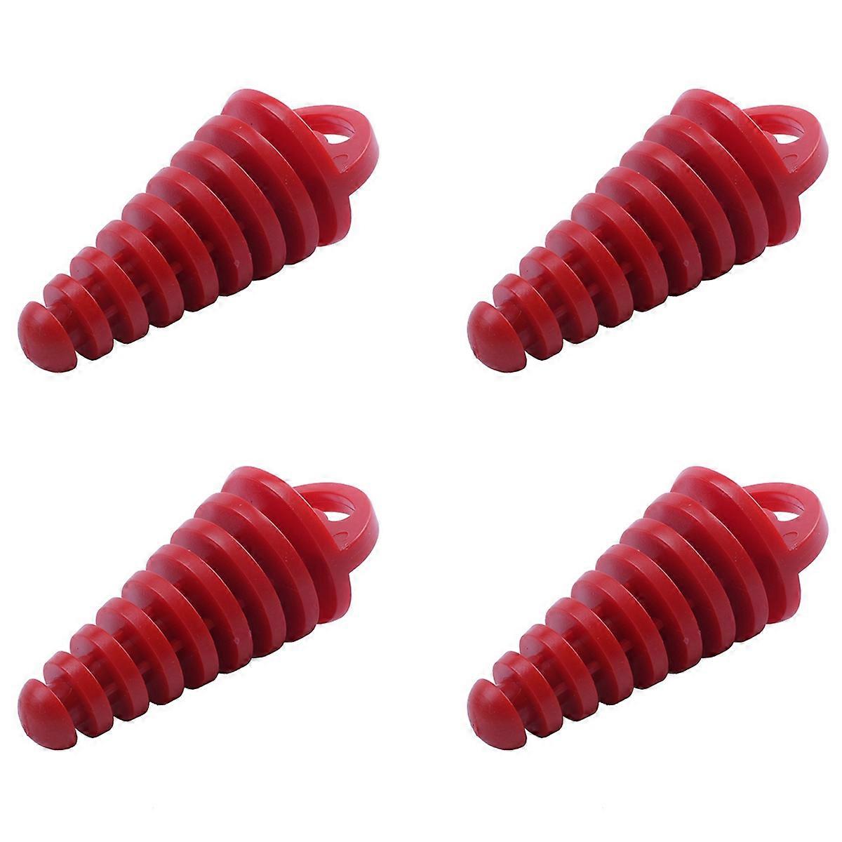 Muffler Pipe Exhaust Plug for Motorcycle 2 4 Stroke, Red
