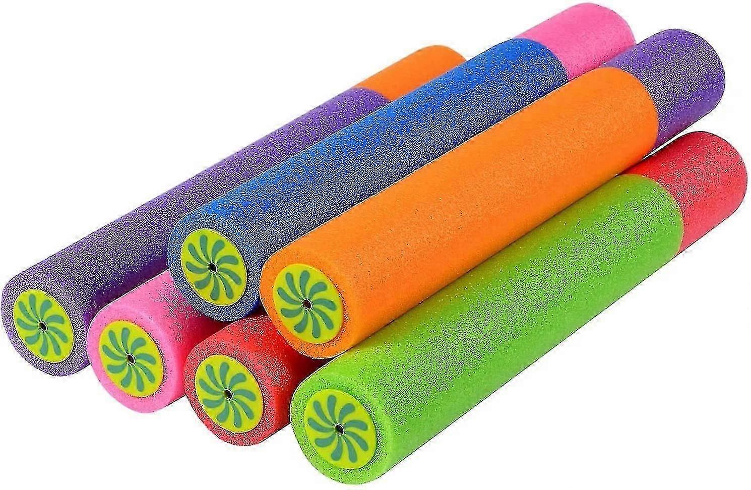 子供の幼児のための6個の水ピストル、33CM混合色フォームウォーターピストルビーチ玩具ランダムカラー