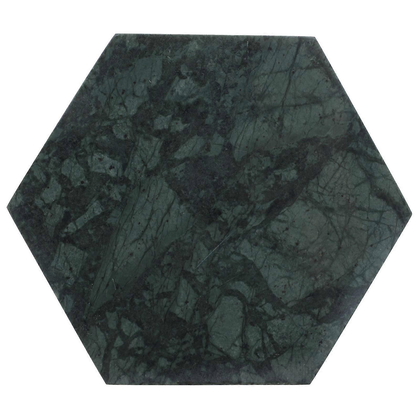 Cup Coasters For Table Elegant Marble Look Coaster Hexagonal Shape Simple Design Home Decor Green Color 1Pcs