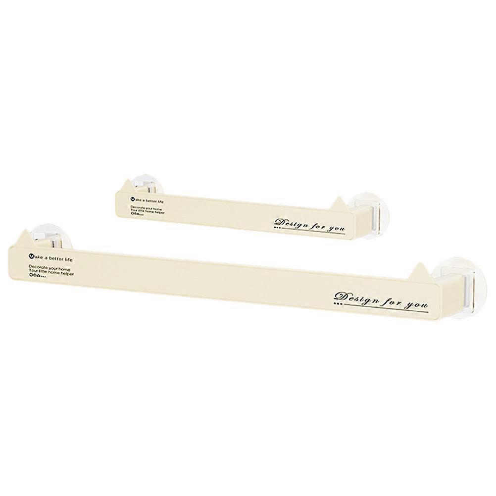 Wall Mounted Slipper Rack 2Pcs Beige ABS Shoe Storage Shelf for Drying with No-Drill Easy Install