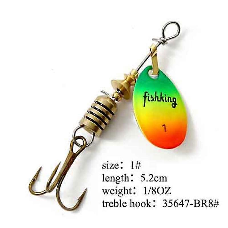 FISH KING Spinner Köder 1pc Angelköder Barsch Hard Baits Löffel mit Drilling-Haken Tackle Hohe Qualität