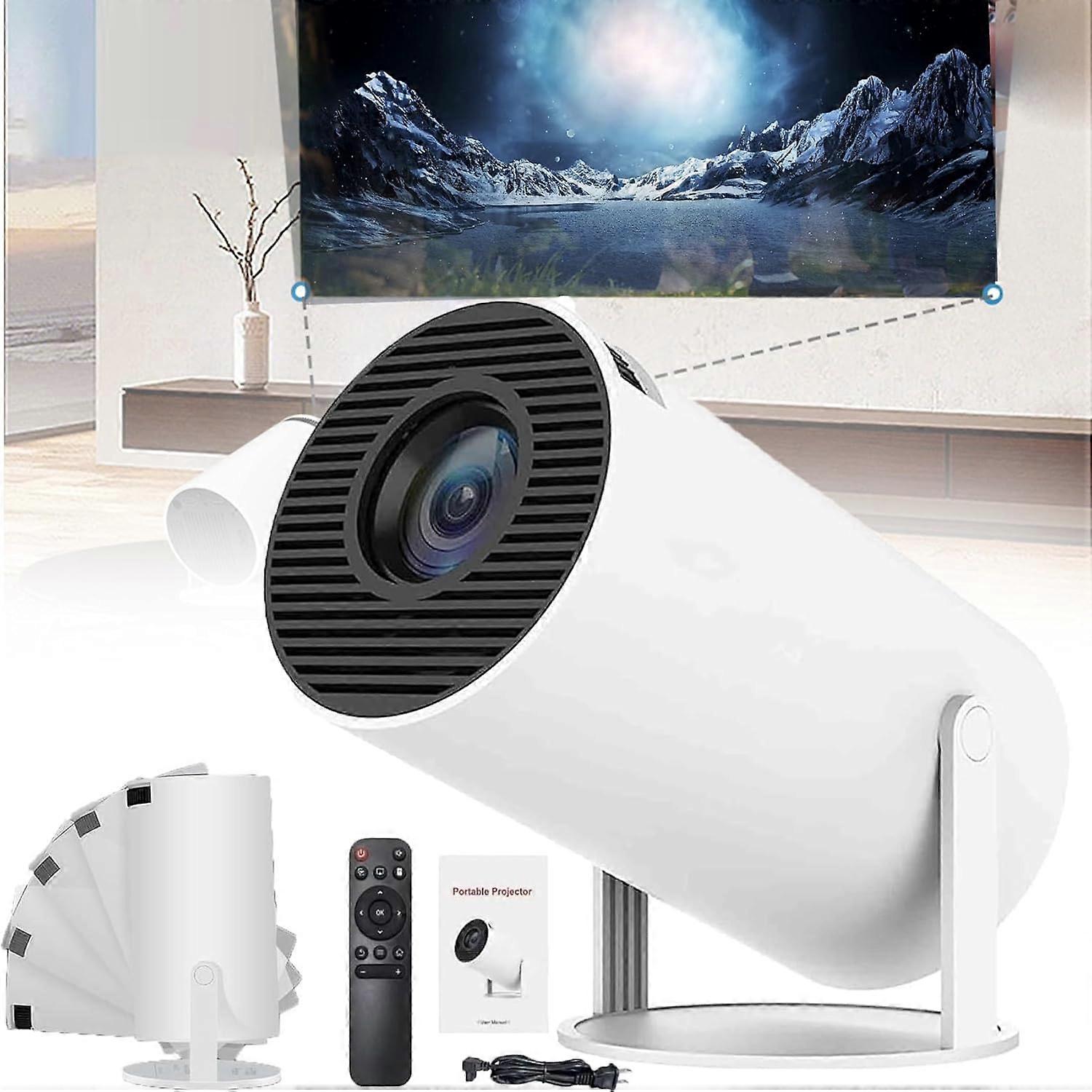 proiettore, mini proiettore, supporta wifi 5G, BT5.0 con sistema operativo Android 11.0, correzione trapezoidale automatica, 220 gradi