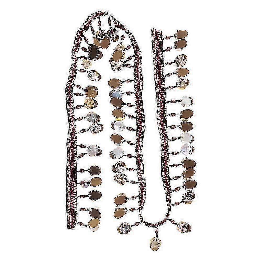 1 Yard Sequin Shell Beaded Tassel Fringe Trim Ribbon Ideal for Sewing Decoration