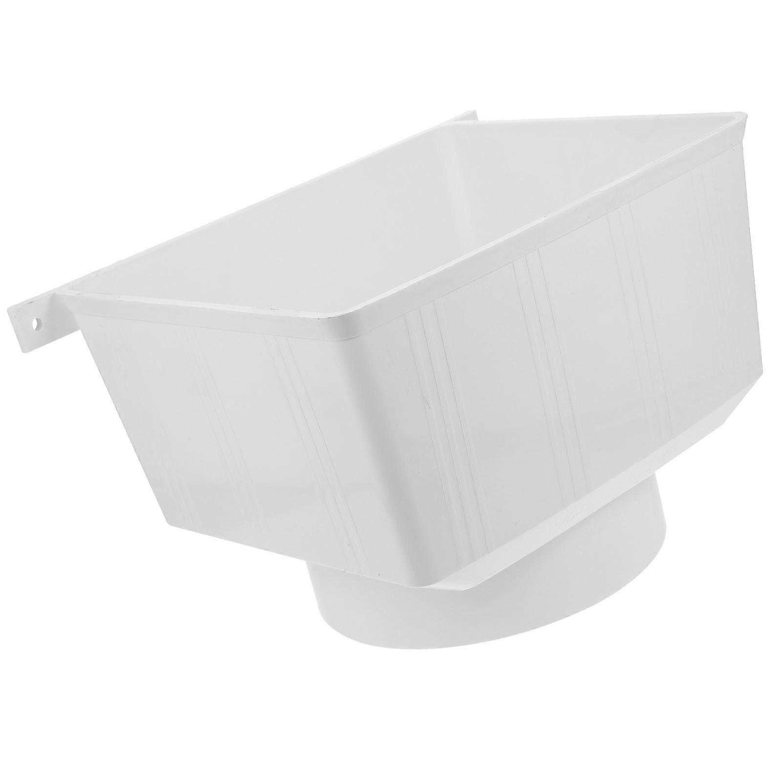 Gutter Fitting Rain Gutter Adapter For Roof Rainwater System Outdoor Environment White 1Pcs