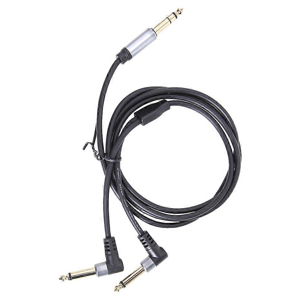 Stereo Audio Transfer Cable with Mono Adapter for Guitar Amps and Audio Equipment Conversion