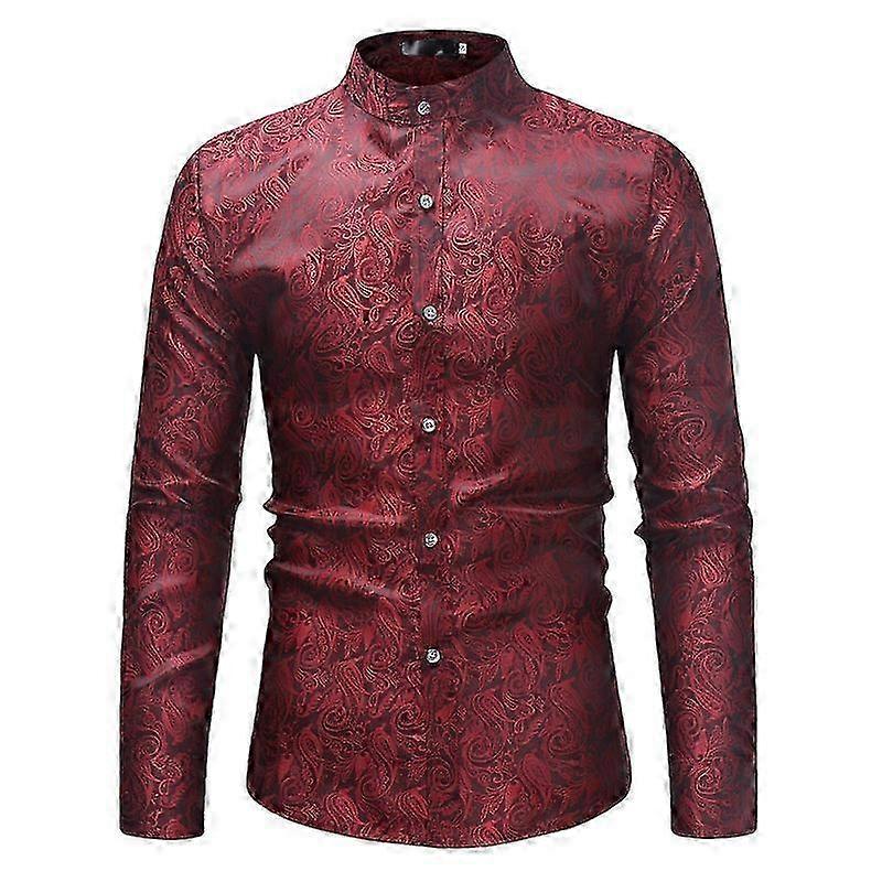 Men's Plus Size Long Sleeve Patterned Shirt