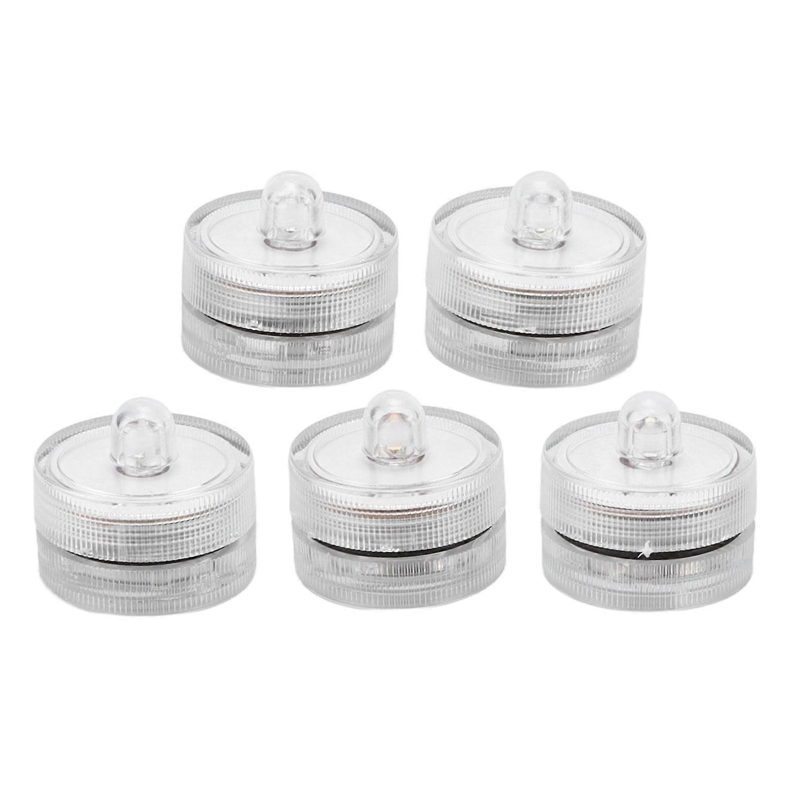 5 Packs Underwater Tea Lights Waterproof Colorful Underwater Pool Light for Aquarium
