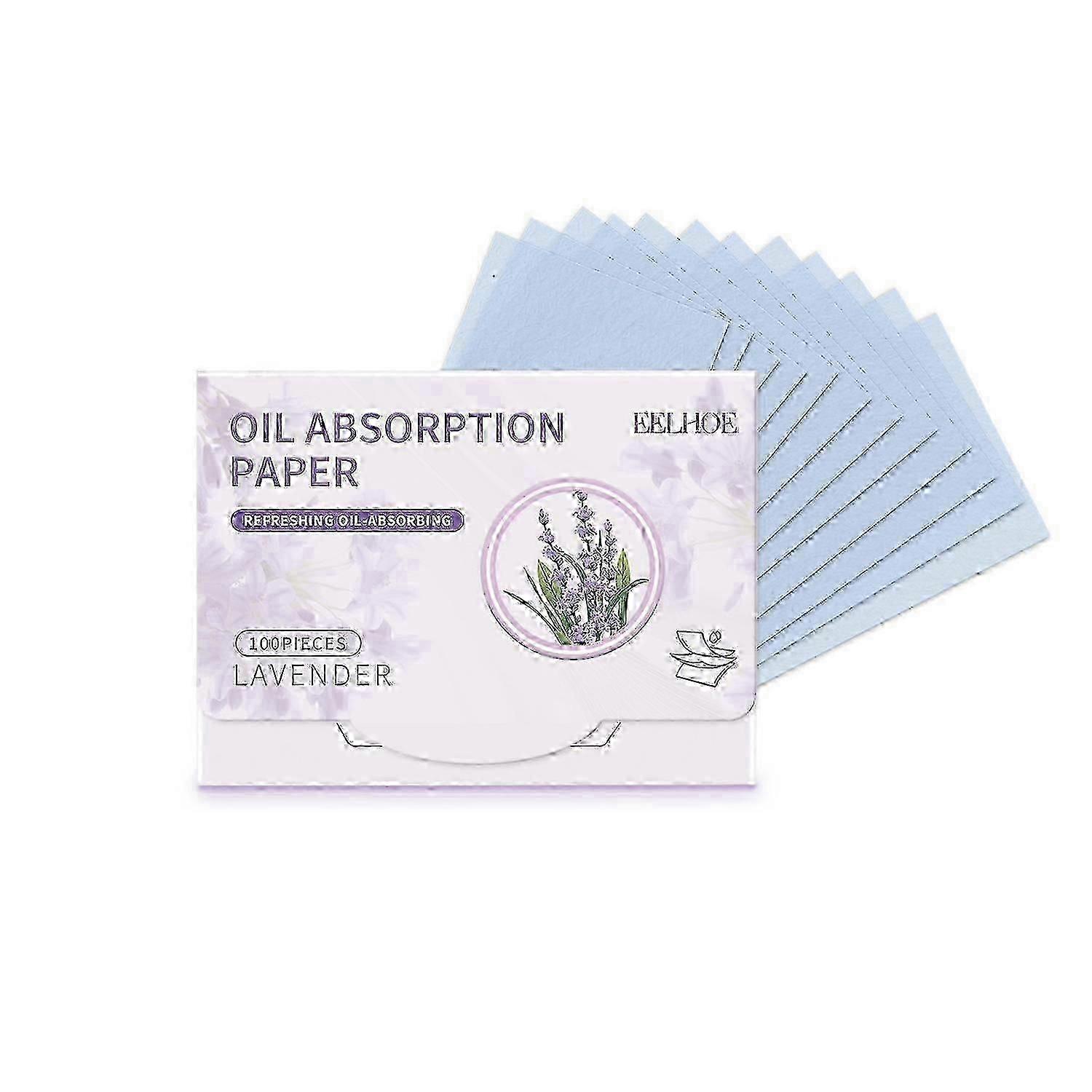 EELHOE Convenient Oil Blotting Paper, With Powder Puff Mirror Face Blotting Paper Refreshing Oil Con