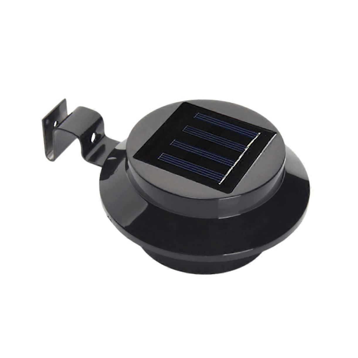 Solarpowered garden light with LED, black, warm white light, automatic sensor function for fences and roofs, energyefficient