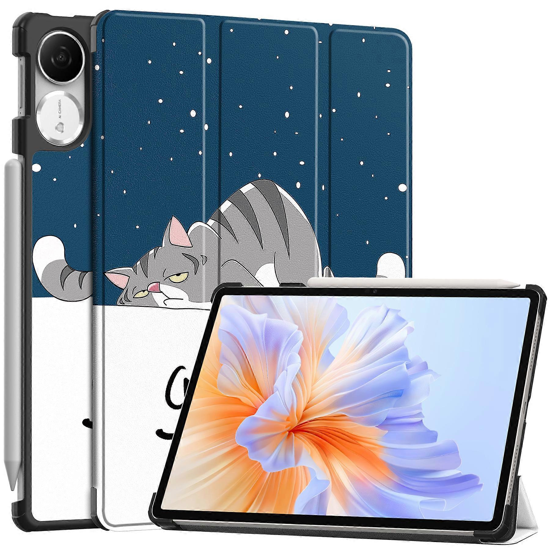 TKdaddy For Honor Pad V9 Case Pattern Print Leather Stand Tablet Cover Cat