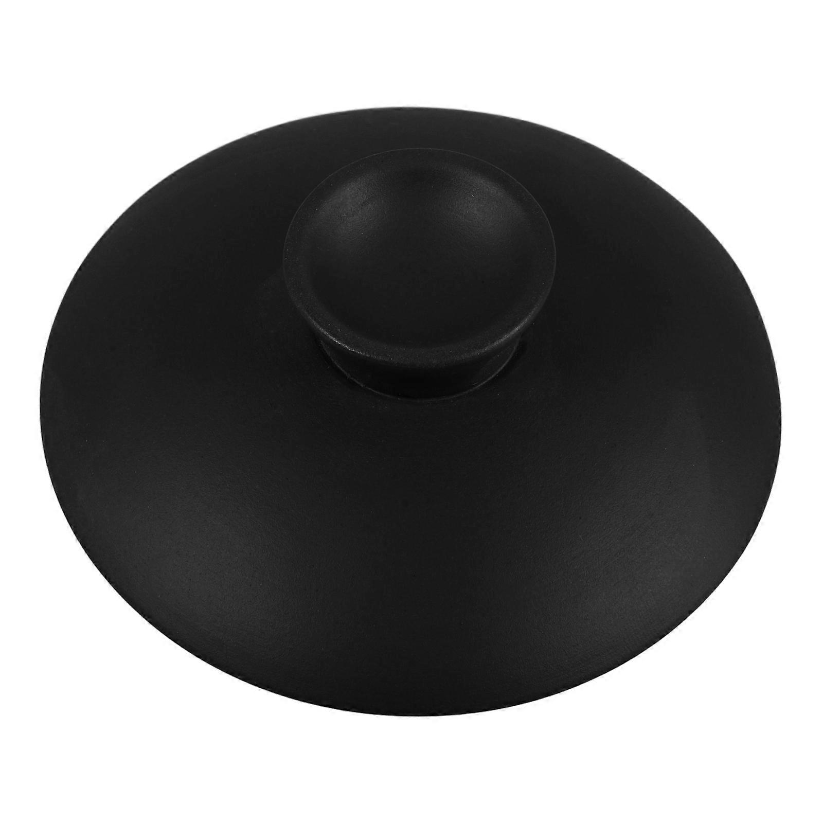 Retro Pottery Tea Cup Lid – Deep Brown Cover for Teacups, Easy to Use, Enhancing Comfort and Convenience for Tea Lovers