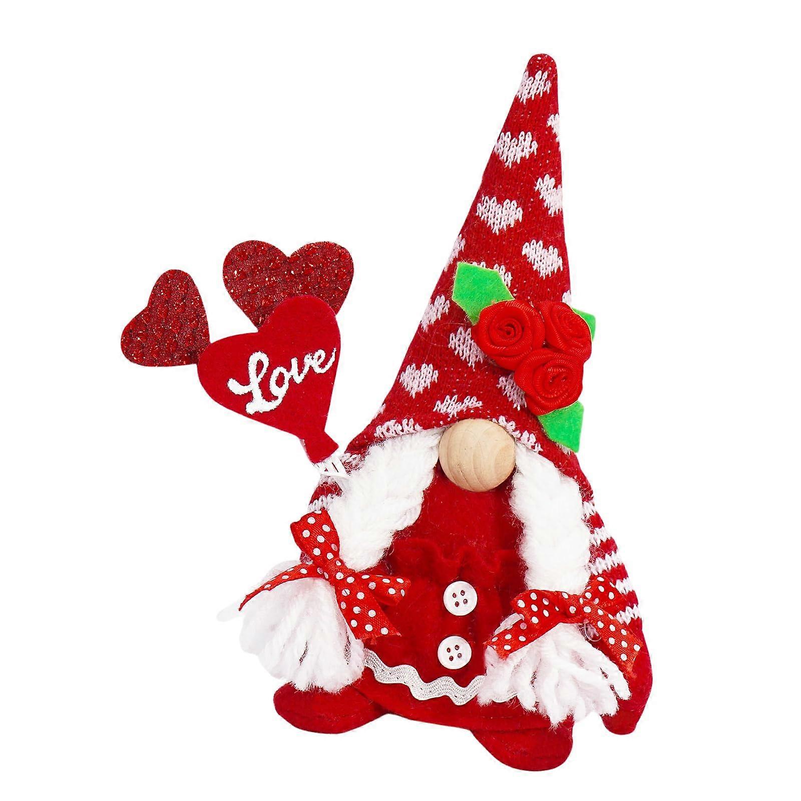 Sturdy Plush Dolls Faceless Valentine's Day Plush Ornament for Home and Office, Ladies' Version