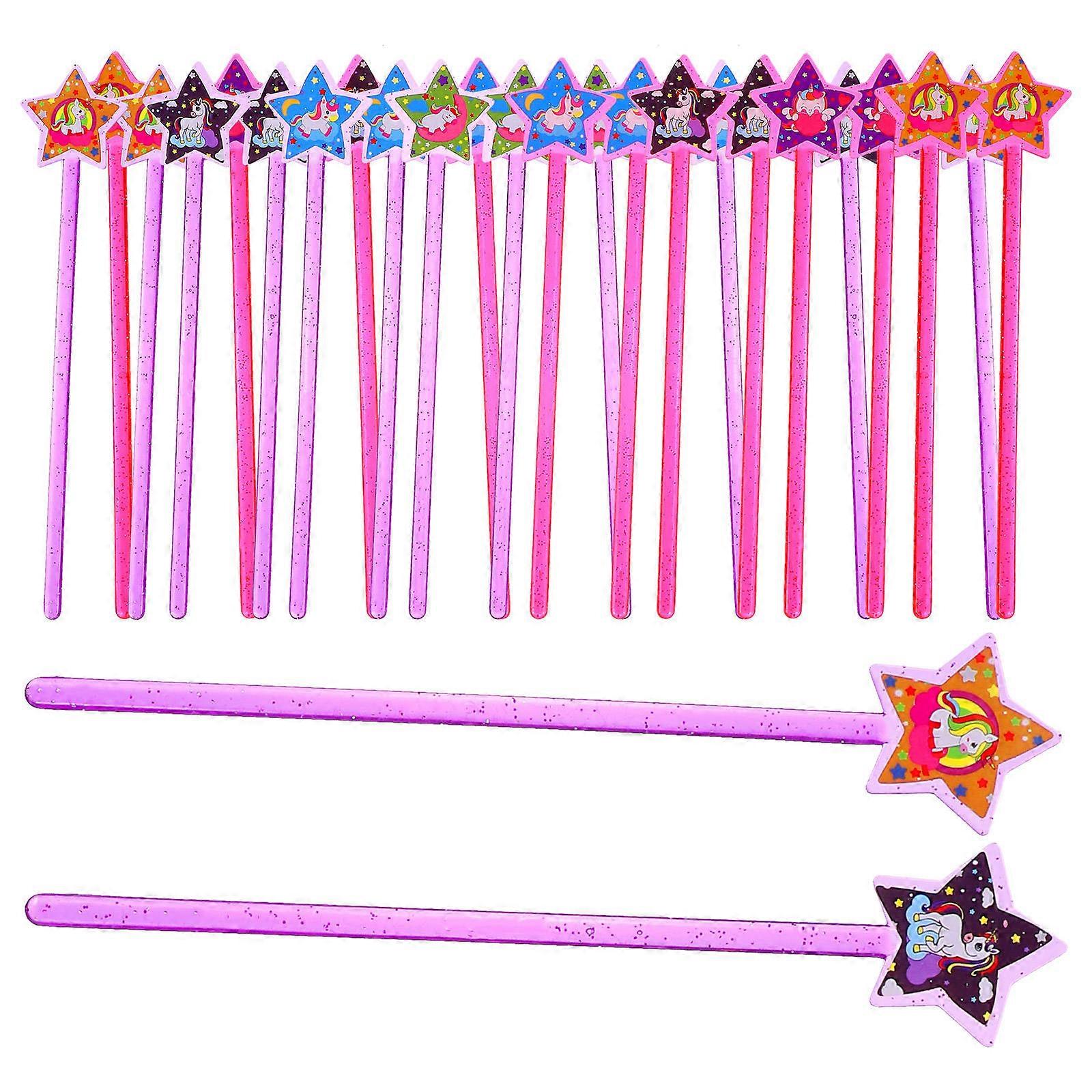 Fairy Wands Star Shape Masquerade Party Accessories Assorted Color Interactive Play 25Set