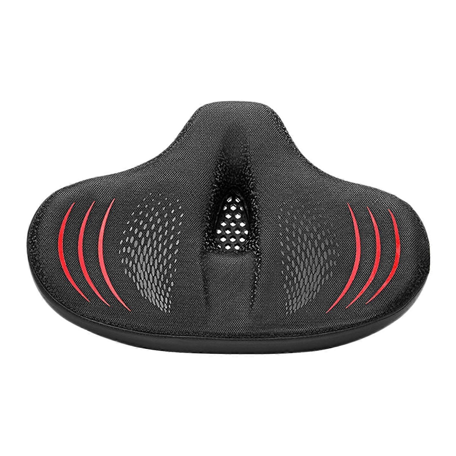 Bicycle Seat Comfort Bicycle Seat Cushion Wide Enlarged and Thickened Riding Breathable Electric Bicycle Seat Bicycle Saddle Black Red
