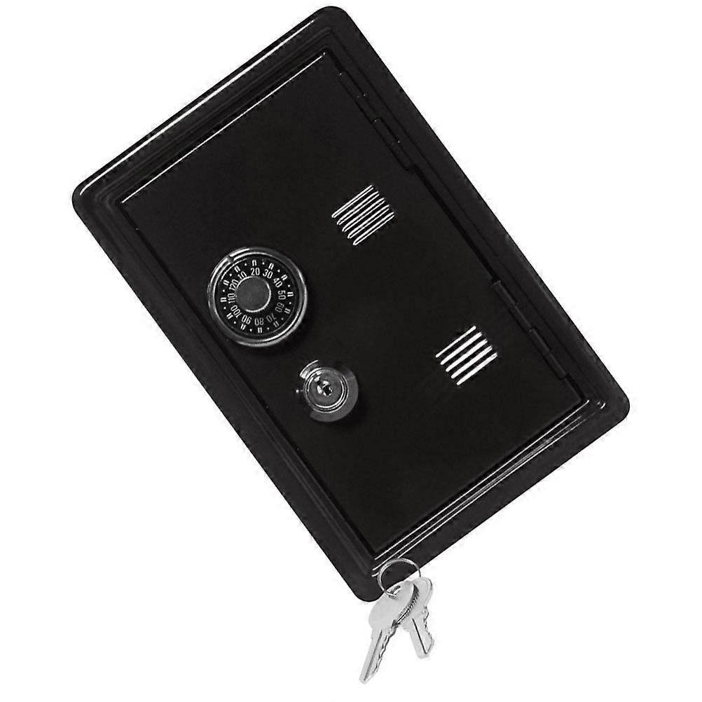 Small Money Box Desktop Password Case Rectangular Simple Iron Storage Holder 17.50X11.50X9.50CM 1Pc