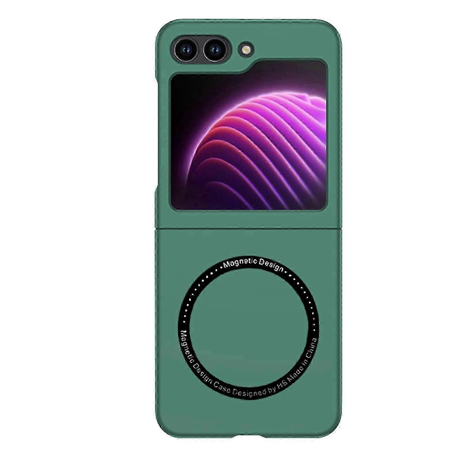 Z Flip 5 kılıf, Sert Tamponlu İnce Manyetik Kılıf, Magsafe Araç Montajı ile Uyumlu, Ekran Kamerası Darbeye Dayanıklı Korur