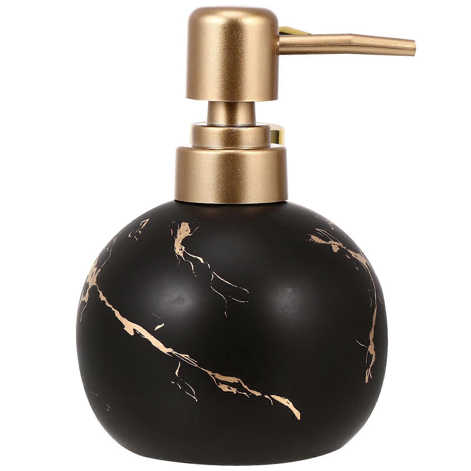 Ceramic Lotion Bottle with Pump for Storage Use Black Matte Finish Large Capacity 1 Pc