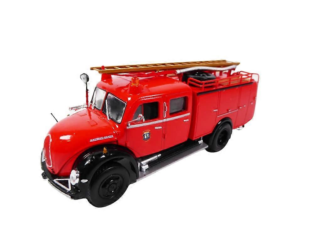 Fire Engine 1/43 Magirus Deutz Mercur TLF 16 Madrid Model - Detailed Diecast Rescue Vehicle Compatible P01
