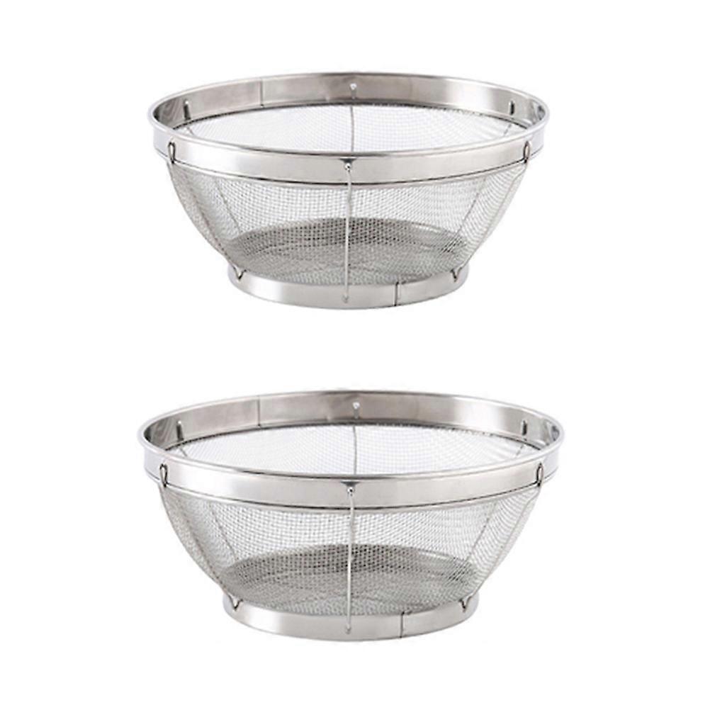 Kitchen Sink Drain Basket Vegetable Drainer Round Mesh Shape For Storing Items And Draining Water 2Pcs
