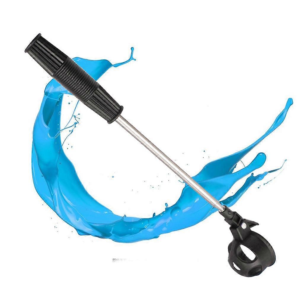 Black Ball Picker with Stainless Steel Shaft and ABS Grip Telescopic Design for Picking up Golf