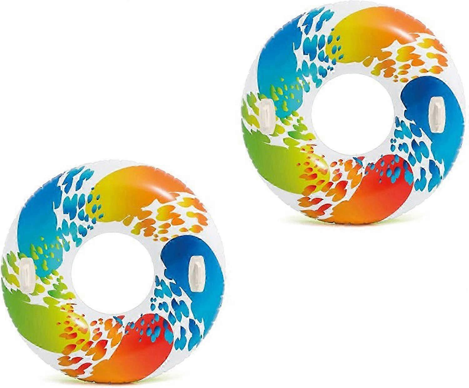 Inflatable Whirlpool Pool Float for Adults - Includes Handles and Repair Kit (2-Pack)
