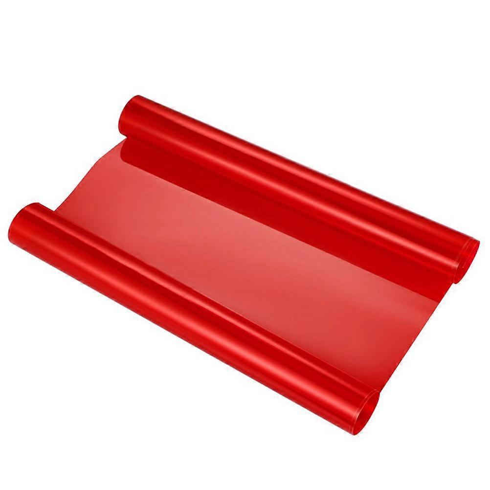 Red PVC Car Headlight Decals with Transparency and Protection for Car Use 90 Percent Light Transmittance