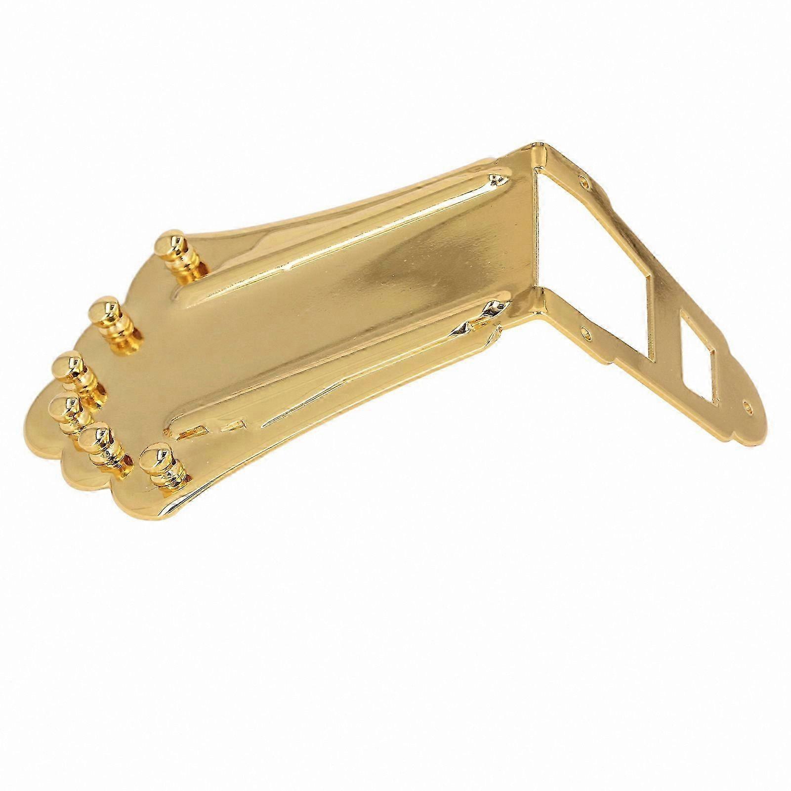 Solid Metal 6-String Trapezoidal Tailpiece for Archtop Guitars Replacement Part