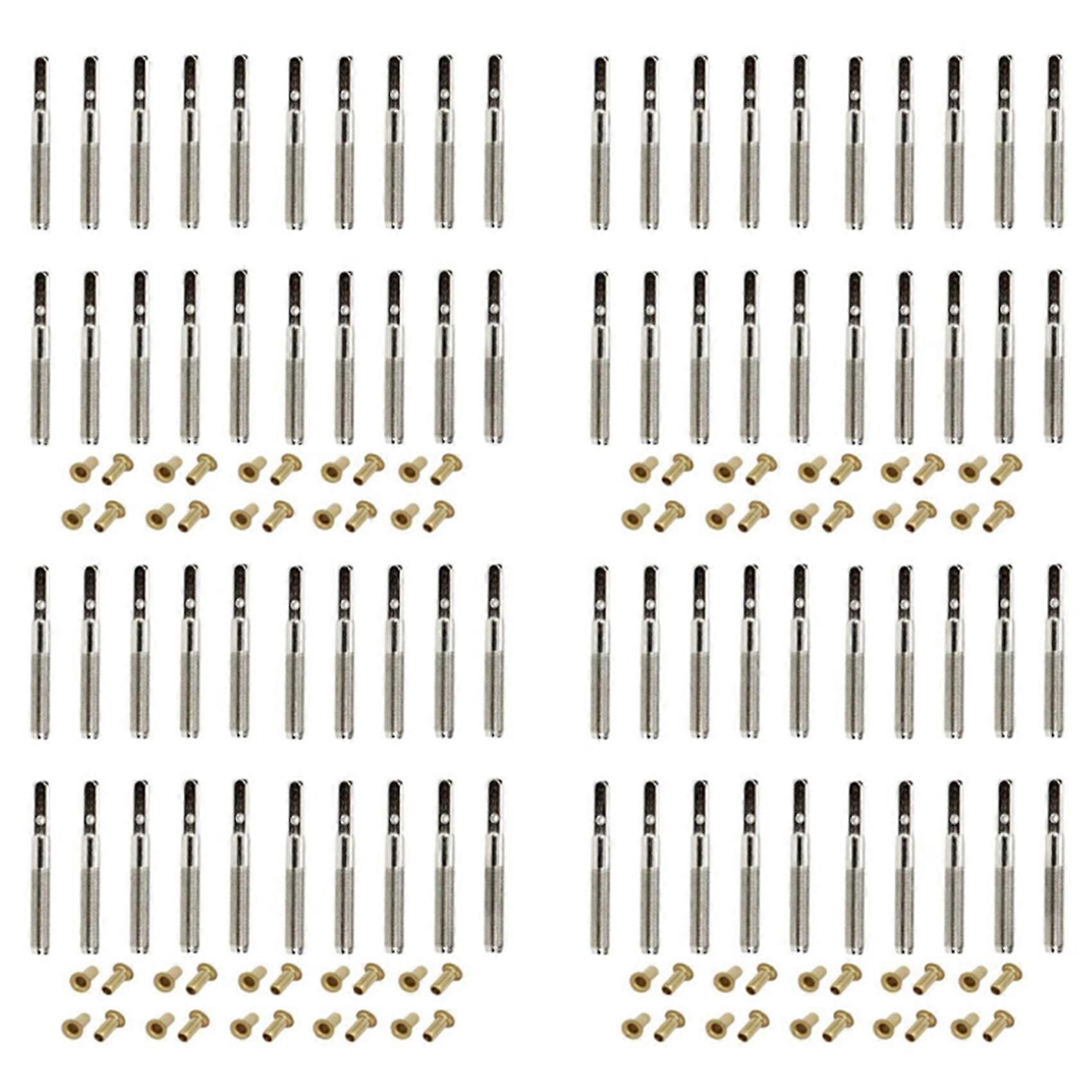 80 Pcs Lyre Harp Tuning Pin Nails with 80 Pcs Rivets Set for Lyre Harp Small Harp Musical Stringed I