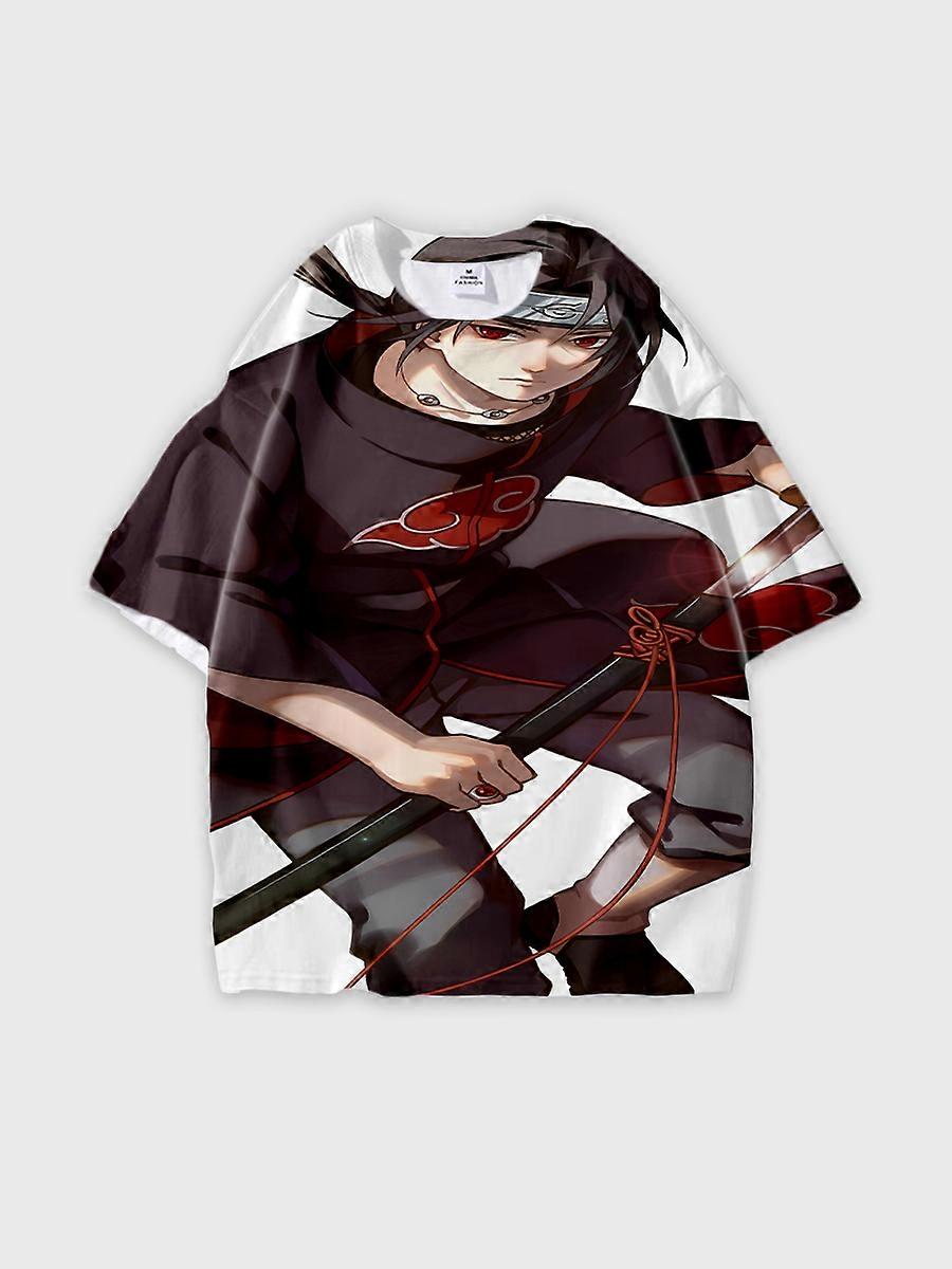 T-shirt round neck Role Pattern loose short sleeve C2204