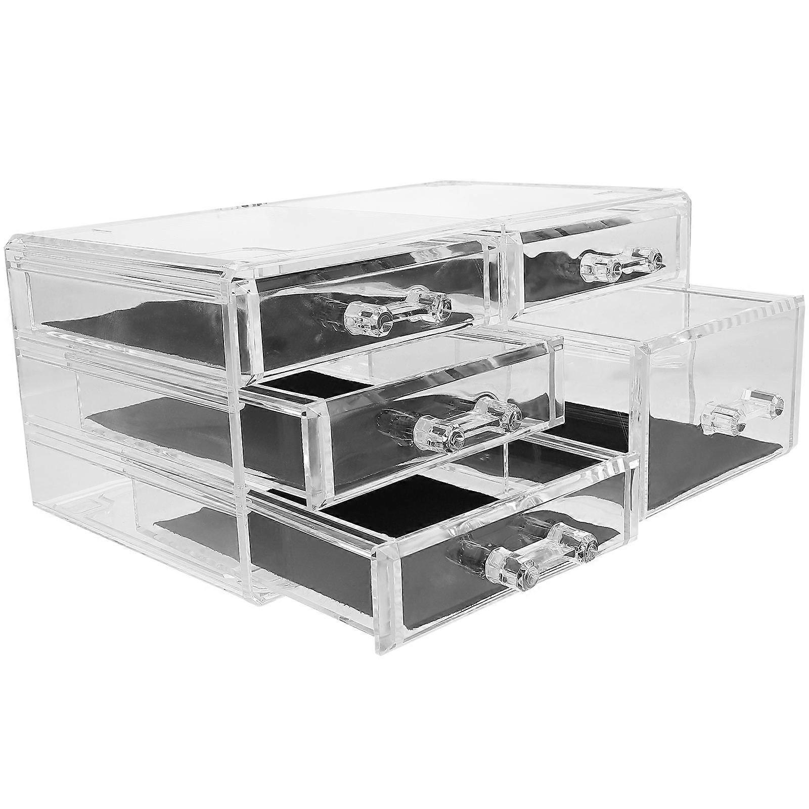 Cosmetic Storage Box For Women Designed In Simple Style Suitable For Dressing Table And Makeup Shop Efficient Space Saving 1Pcs