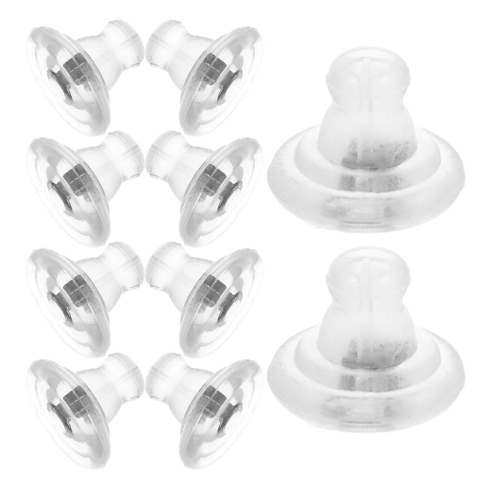 Secure Silicone and Alloy Earring Backs for Studs Silver Color Comfortable and Durable for Earring Use