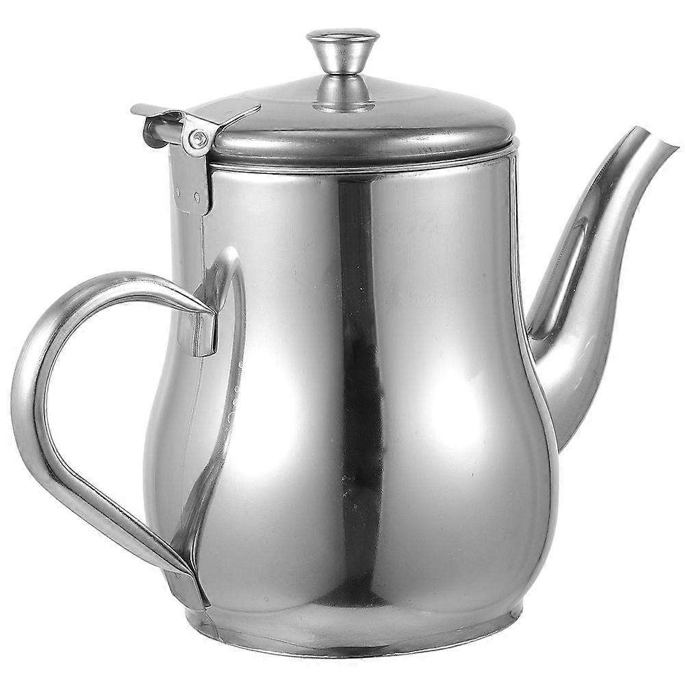 Stainless Steel Oil Pot with Strainer for Kitchen Use Featuring Precision Filter Mesh and Ergonomic Handle 13 ounces