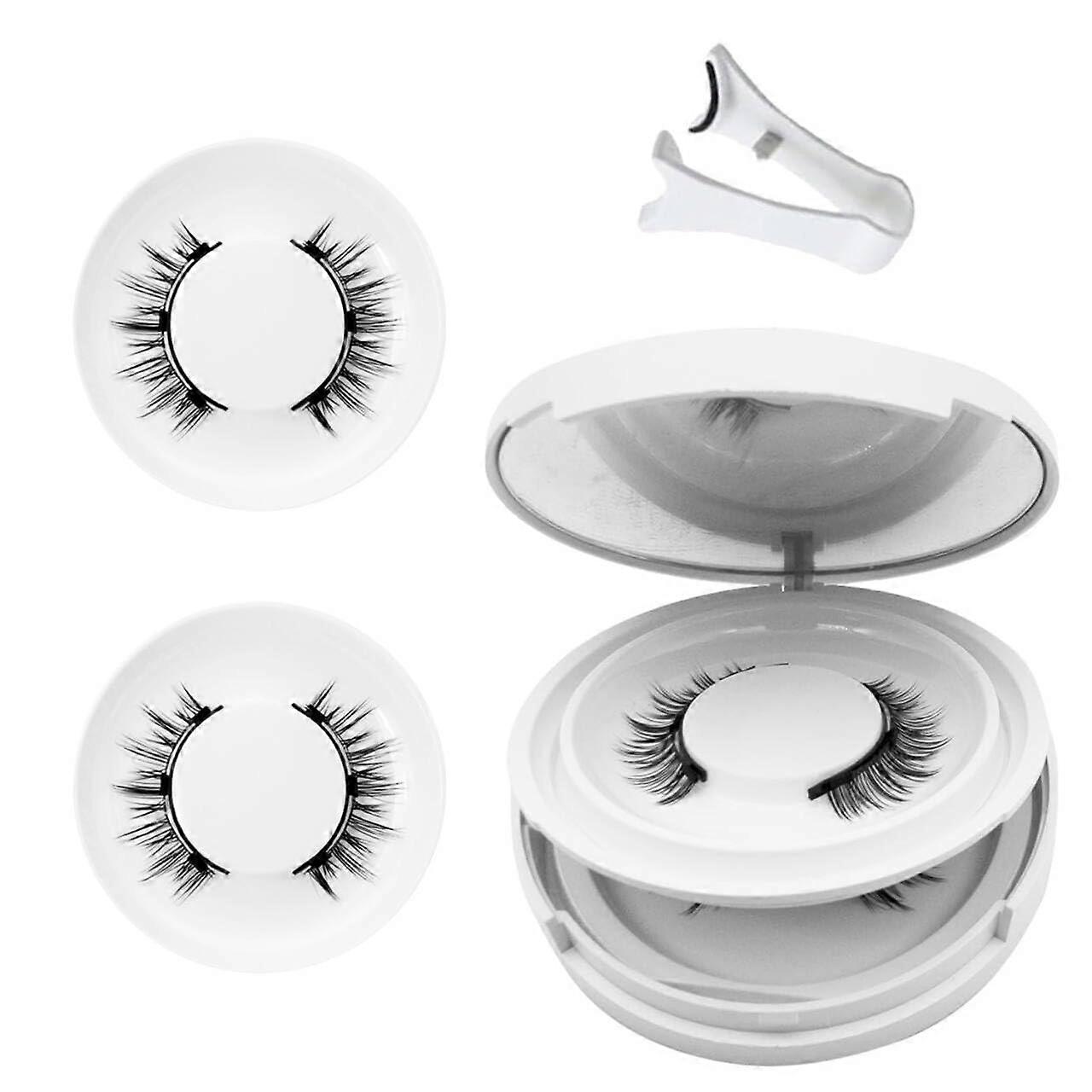 Magnetic Eyelashes, Magnetic Eyelashes with Applicator Reusable Eyelash Magnets Natural Look No Eyeliner Required No Glue or Eyeliner Required (
