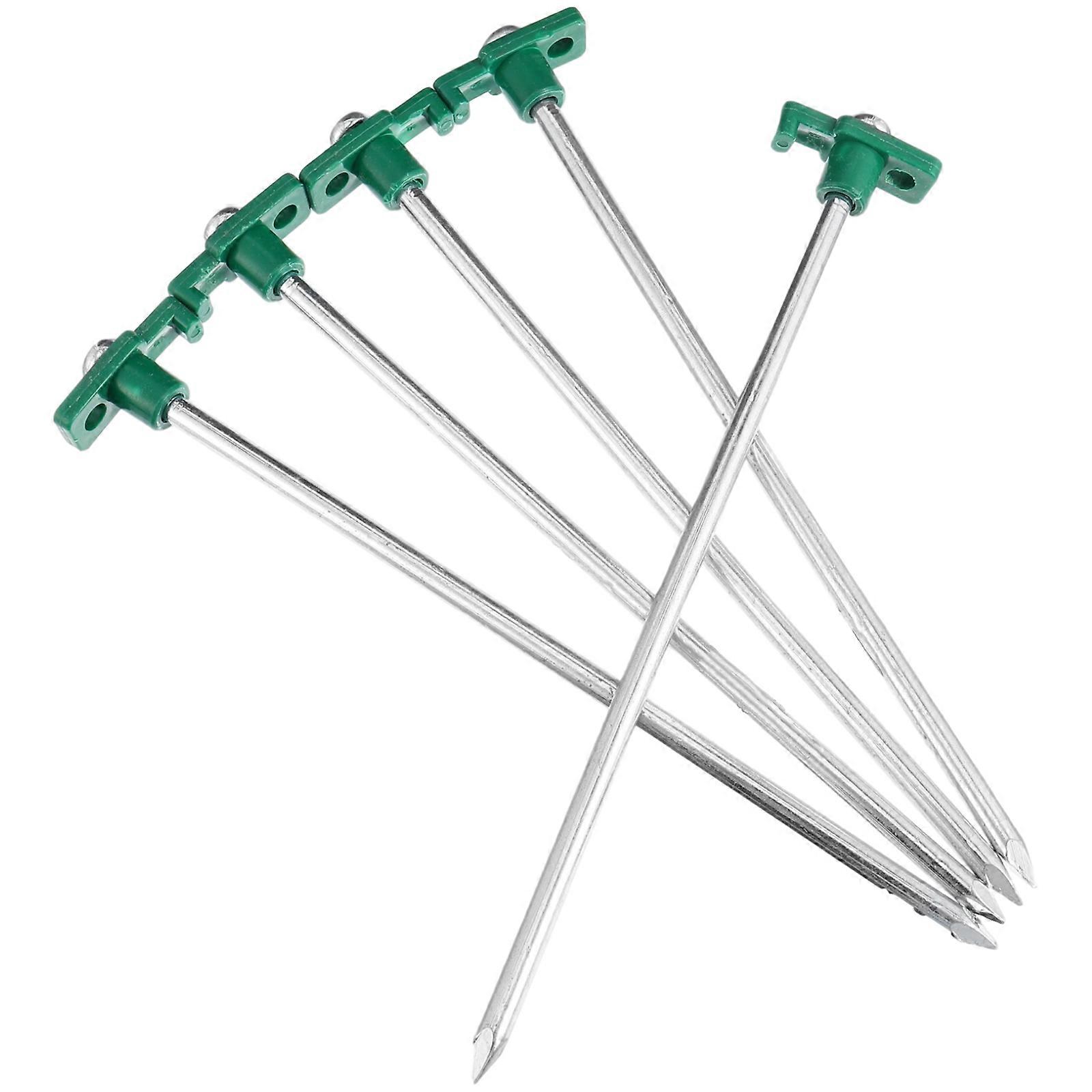 Stainless Steel Tent Nails for Camping Use Silver Color Materials 5pcs