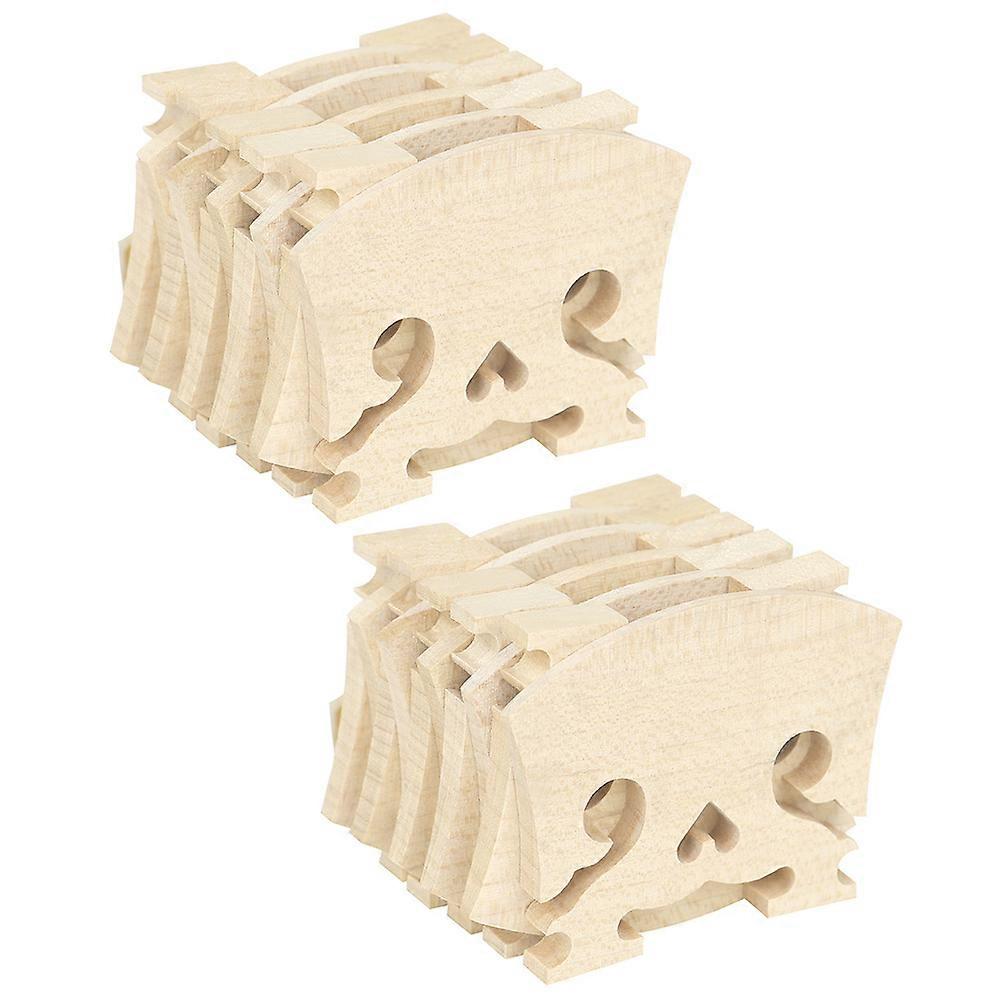 10Pcs Heart Style Violin Bridge Portable Wood Violin Stand For Recording And Practice 5.2x4.13x0.52cm