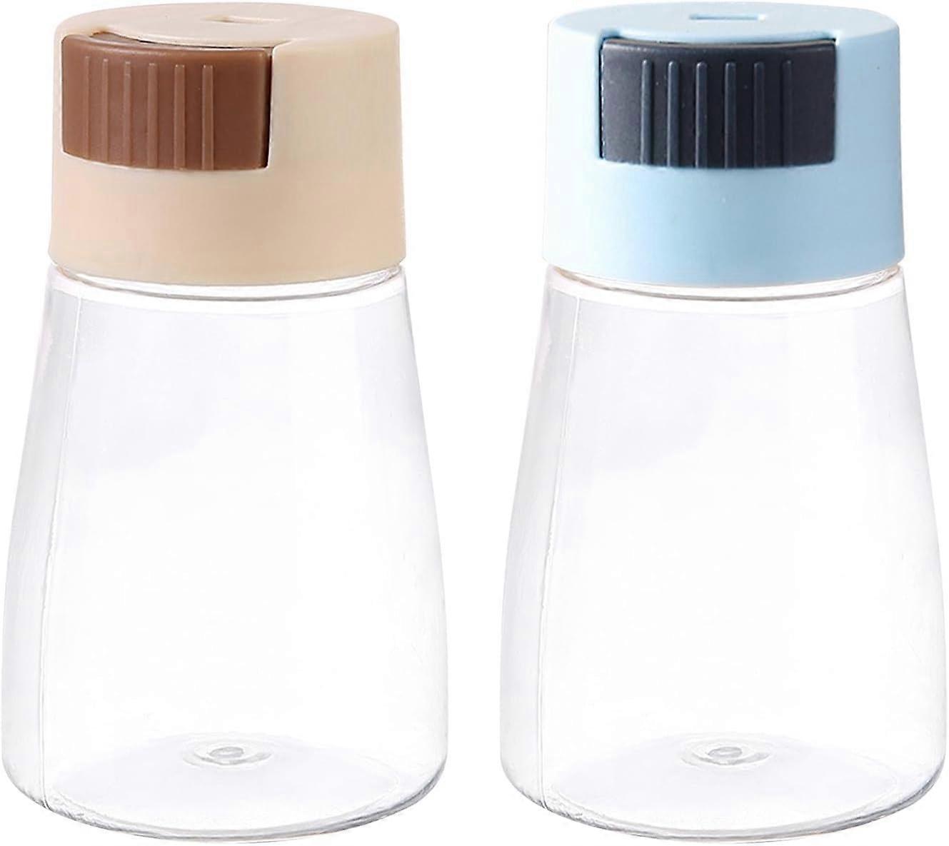Salt pepper Shaker,2pcs Easy Differentiation Press Type Plastic