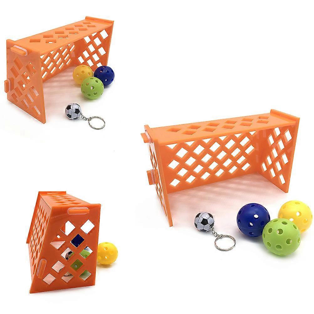 Mini Football Field Parrot Training Toys Soccer Field Parrot Intelligence Training Toys (Random Color)
