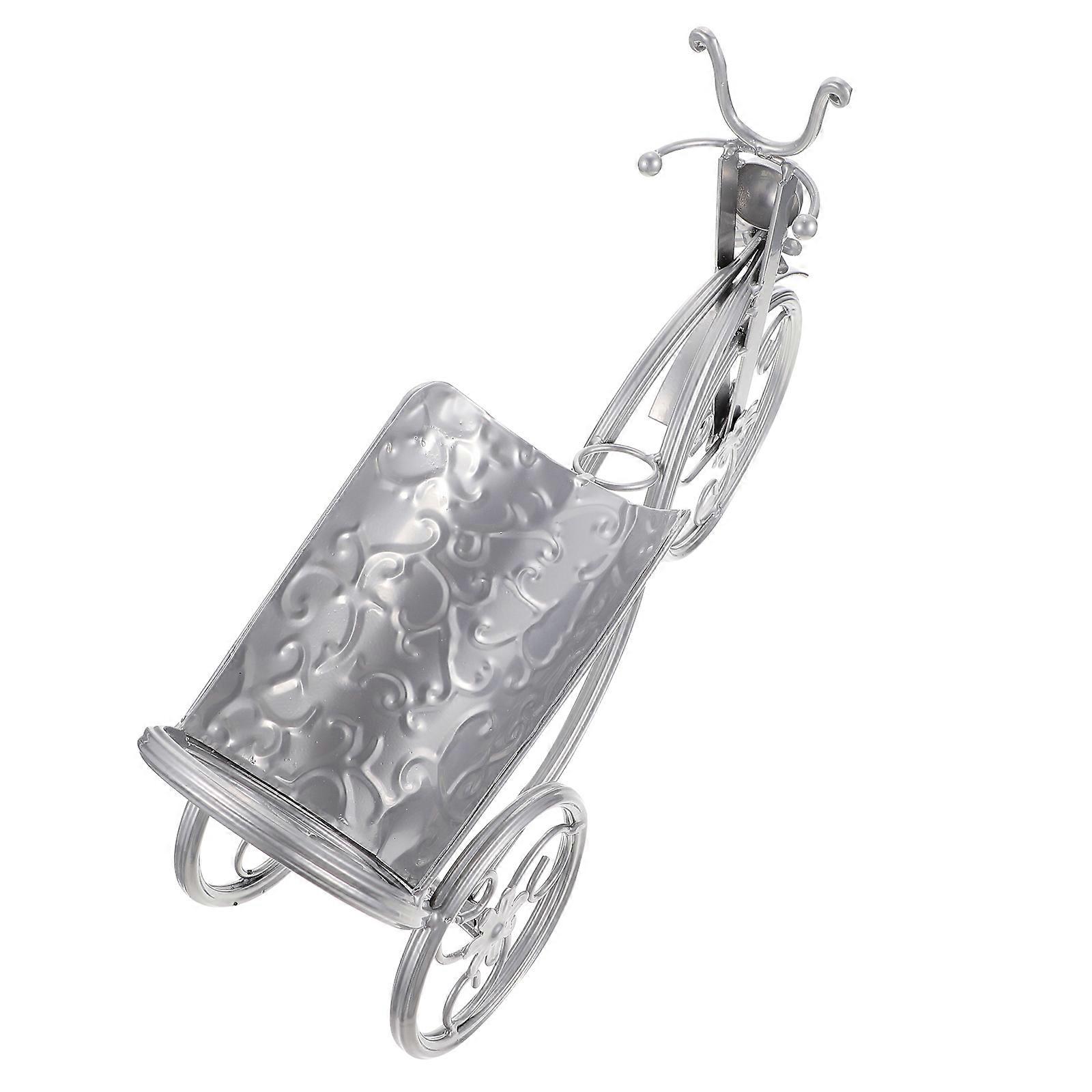 Stylish Bike Shaped Bottle Display Stand Ideal For High-End Hotels And Coffee Shops With Strong Metal Structure 1Pc