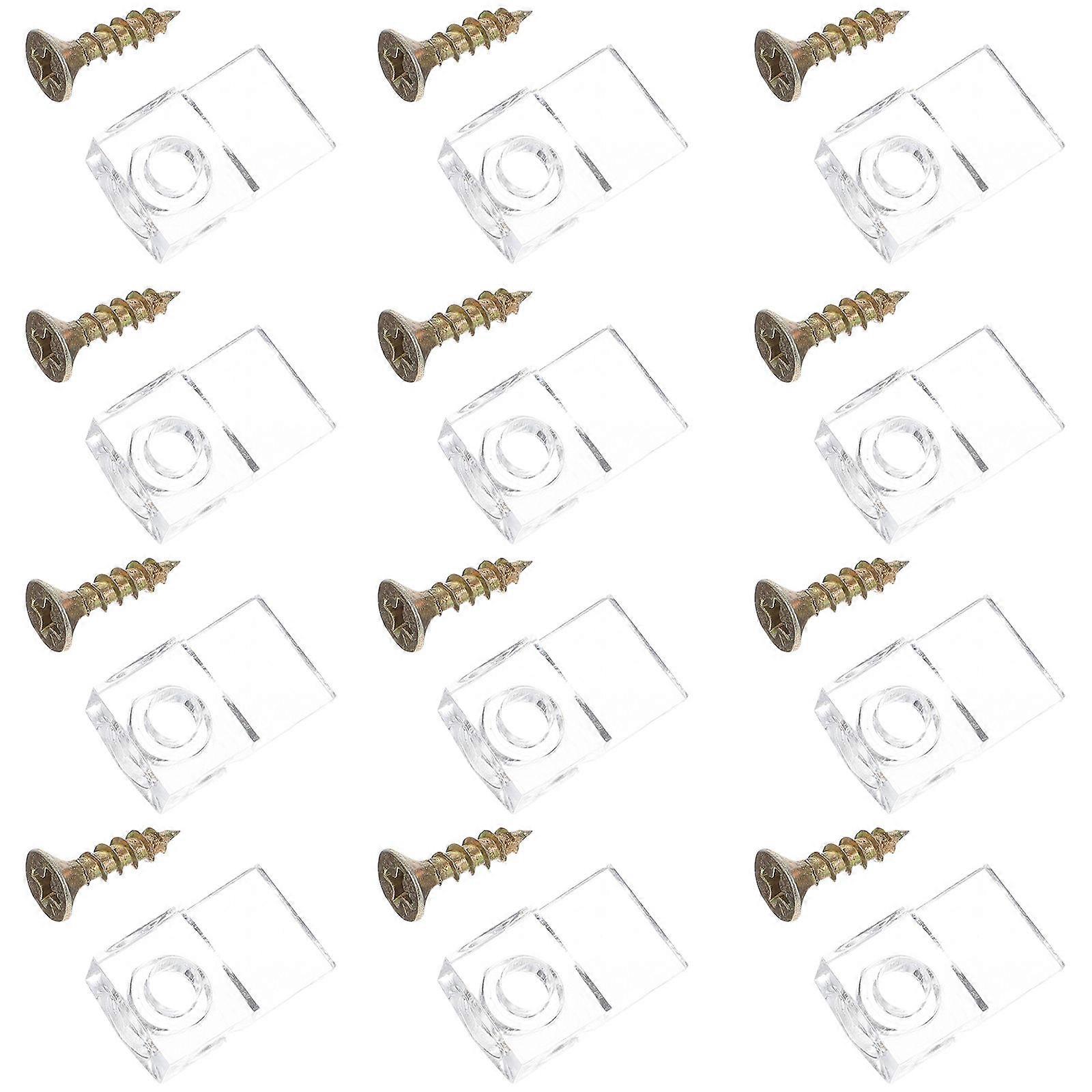 Premium Glass Mounting Clips 50Pcs For Handyman Home Improvement 2.1X1.3X0.8CM Durable ABS Material Fixing Mirrors