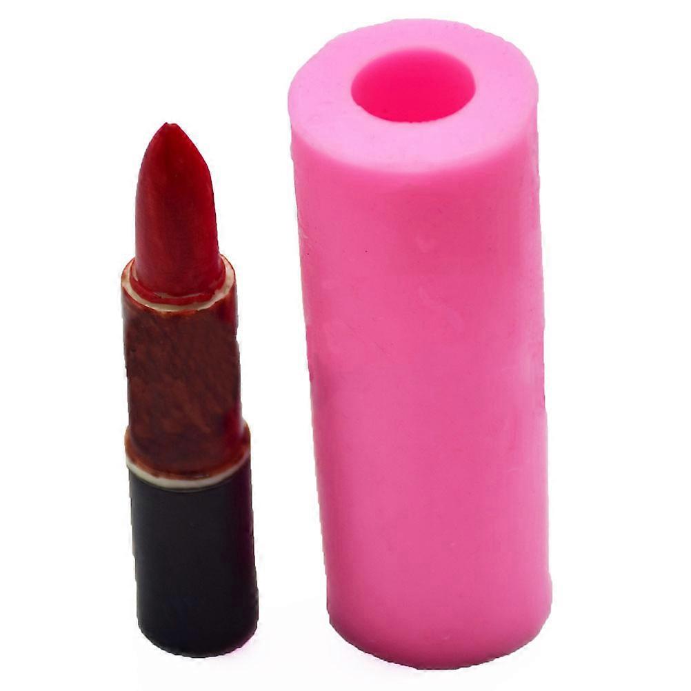 Pink Silicone Tool for Baking Use Great for DIY Parties and Crafting 3D Lipstick Shape Fits Fondant