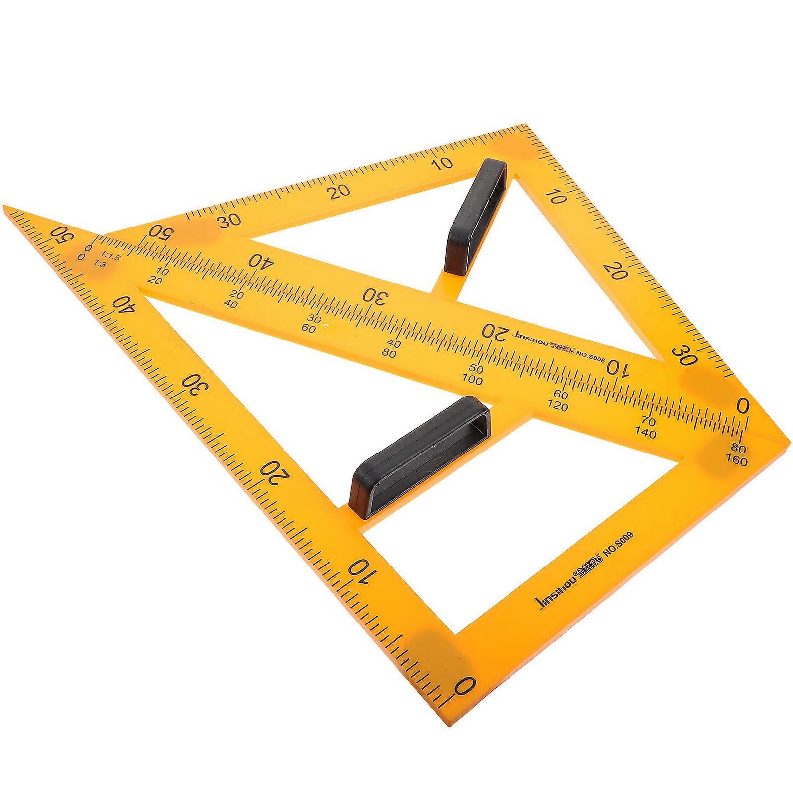 Magnetic Math Teaching Tools 2Pcs Set For Classroom Use Yellow Triangle Teaching Aid