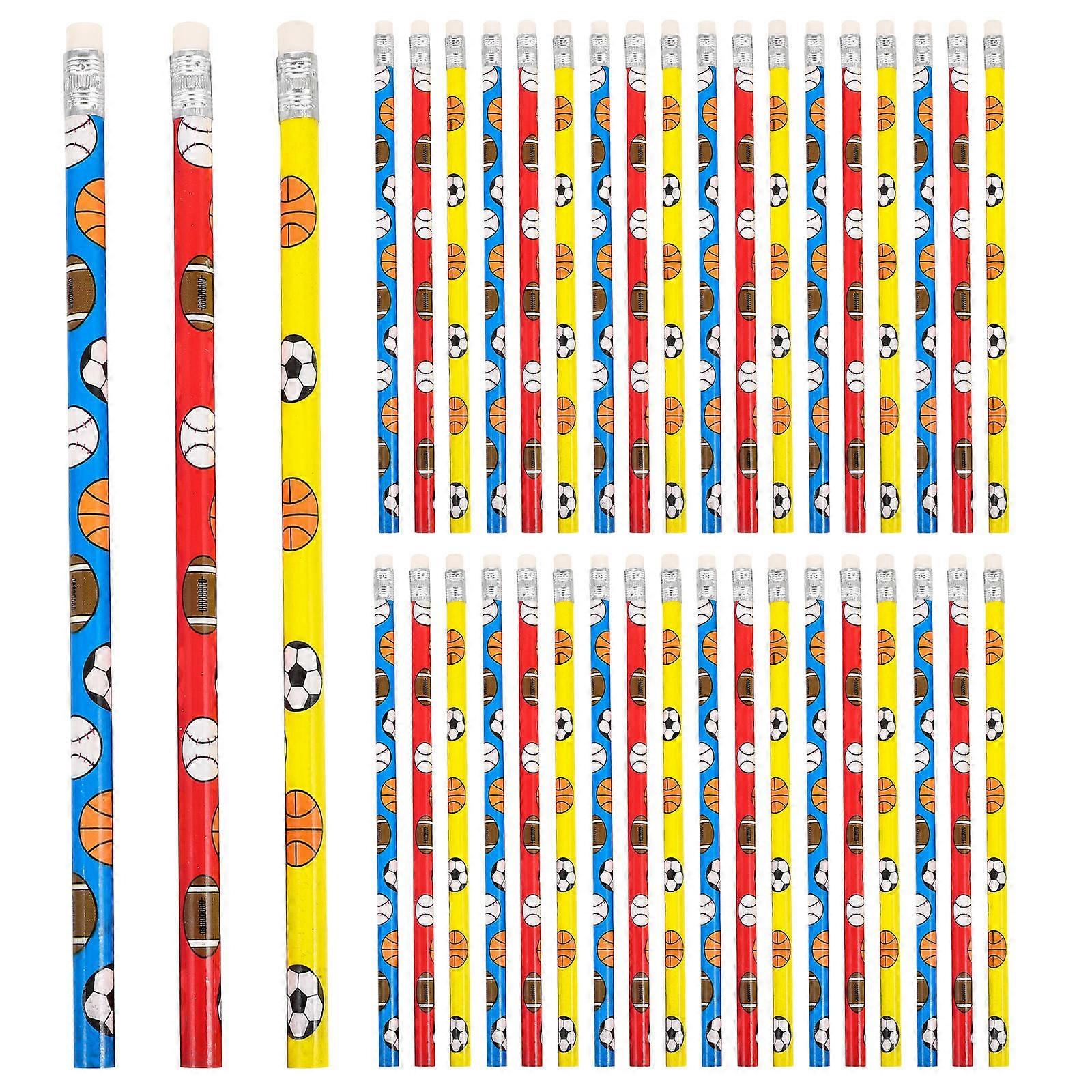 Sports Ball Pencils for Kids Writing Function with 48Pcs Assorted Colors