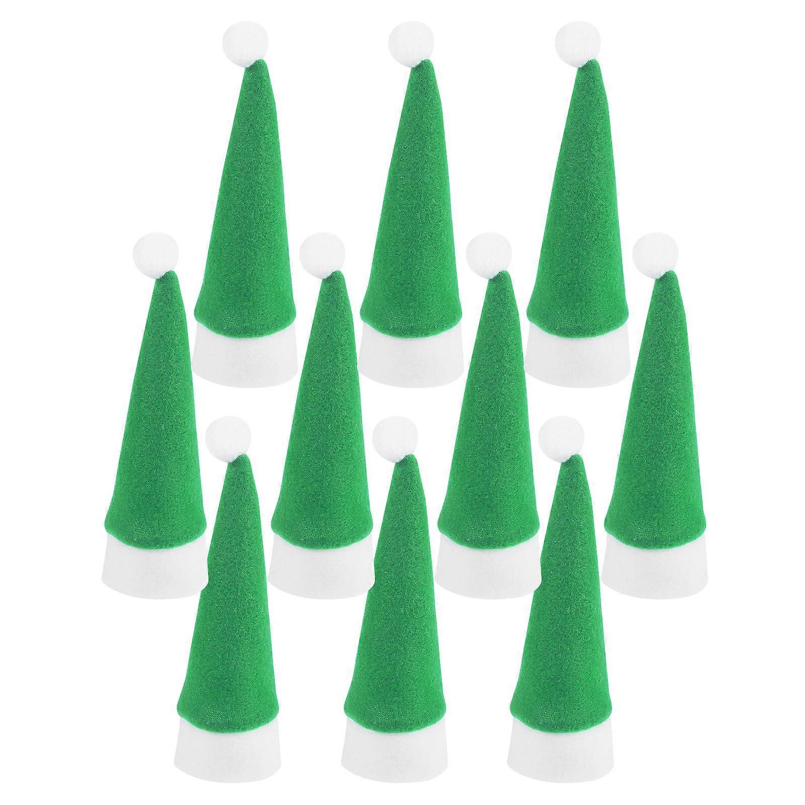 10Pack Holiday Bottle Hats Perfect For Christmas Decoration Adding Festive Atmosphere With Elegant Green Color