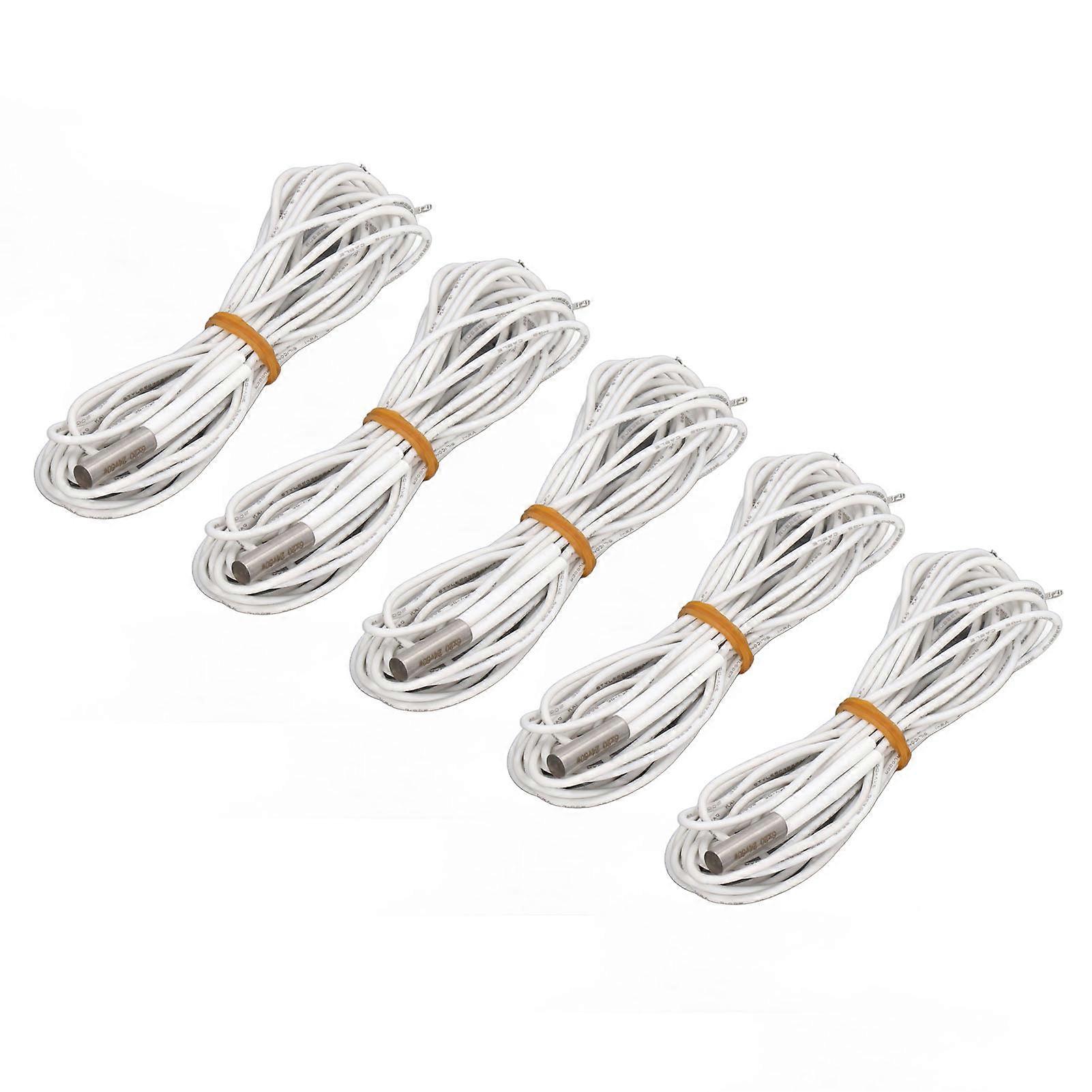 5PCS 24V 60Wヒーターカートリッジ交換用ステンレス鋼ヘッド加熱管3Dプリンターアクセサリー2メートル/ 6.6フィート