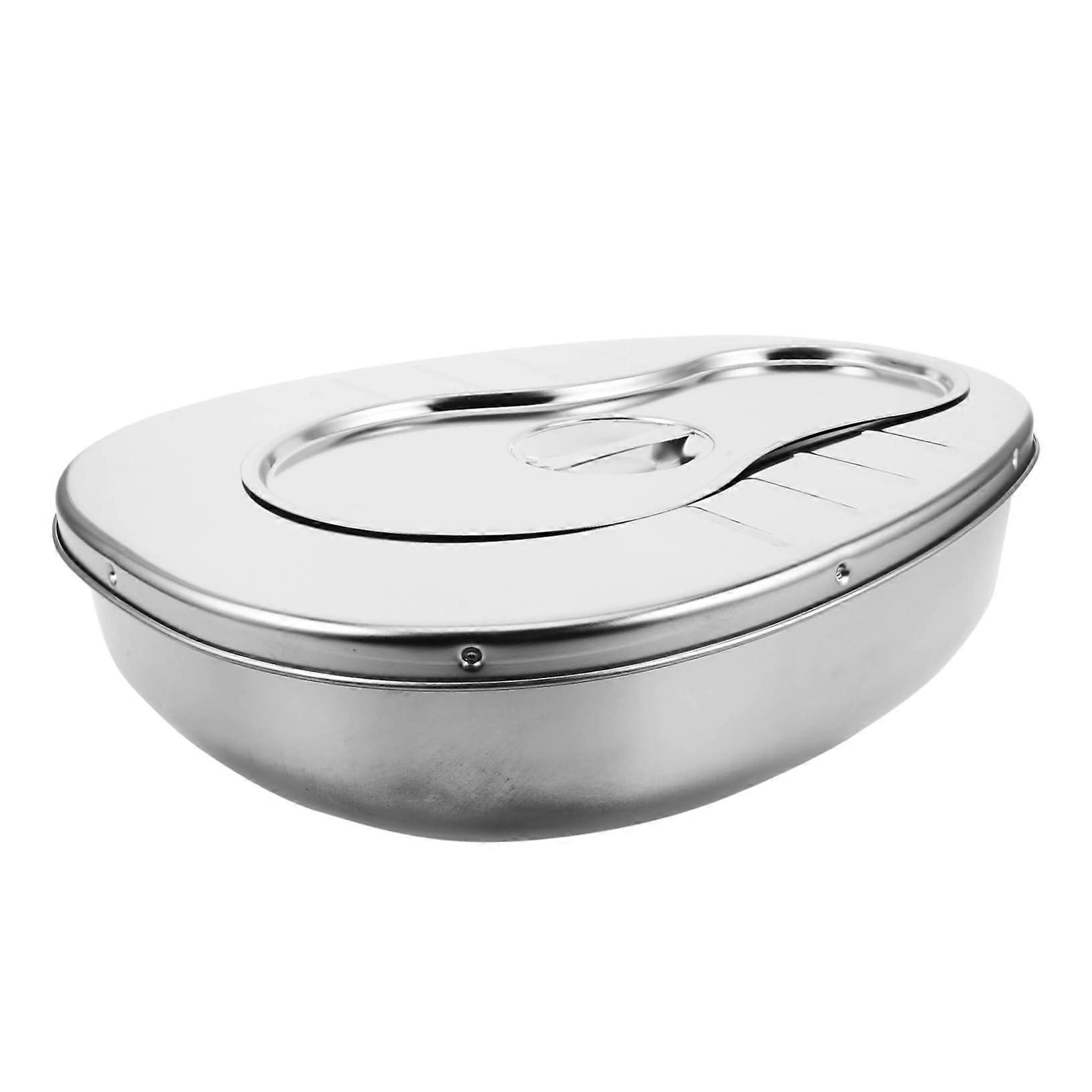 Portable Bed Pan with Lid, Capacity Commode for Bedridden Patients