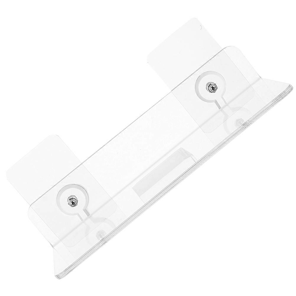 Acrylic Wall Mounted Storage Rack for Bathroom or Kitchen Use Transparent No Drilling Design 11.8x7.9 Inches