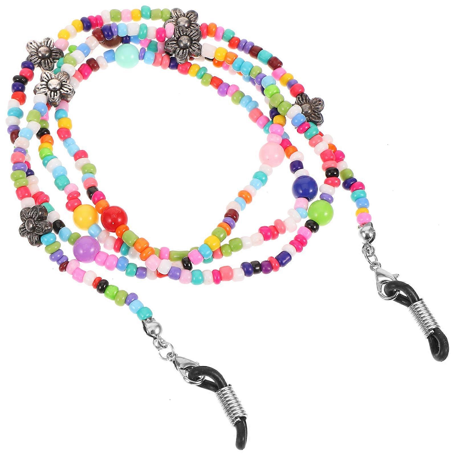 Durable Metal Women Glasses Chain with Rubber Holder Adjustable for Eyewear Retainer Multi Color